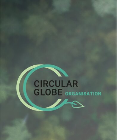 Circular Globe Organisation Label 