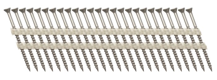 Scrail nail screw plastic strip