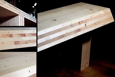 Beck collage solid wood table
