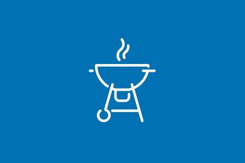 Icon Grillparty auf einer Terrasse