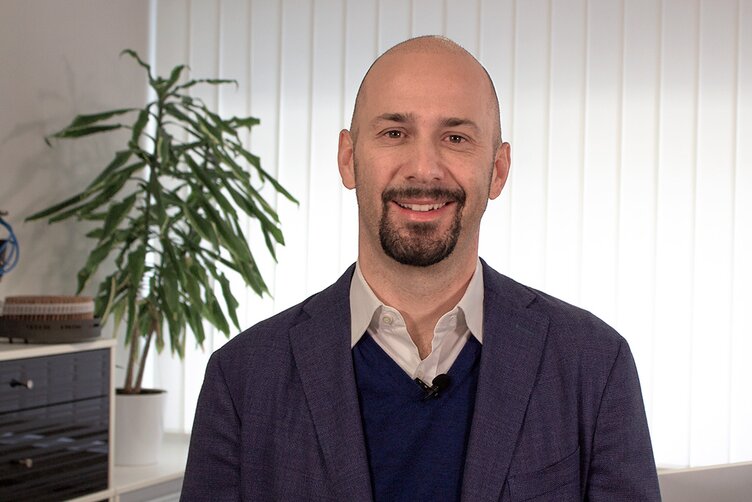 CEO Christian Beck in his office