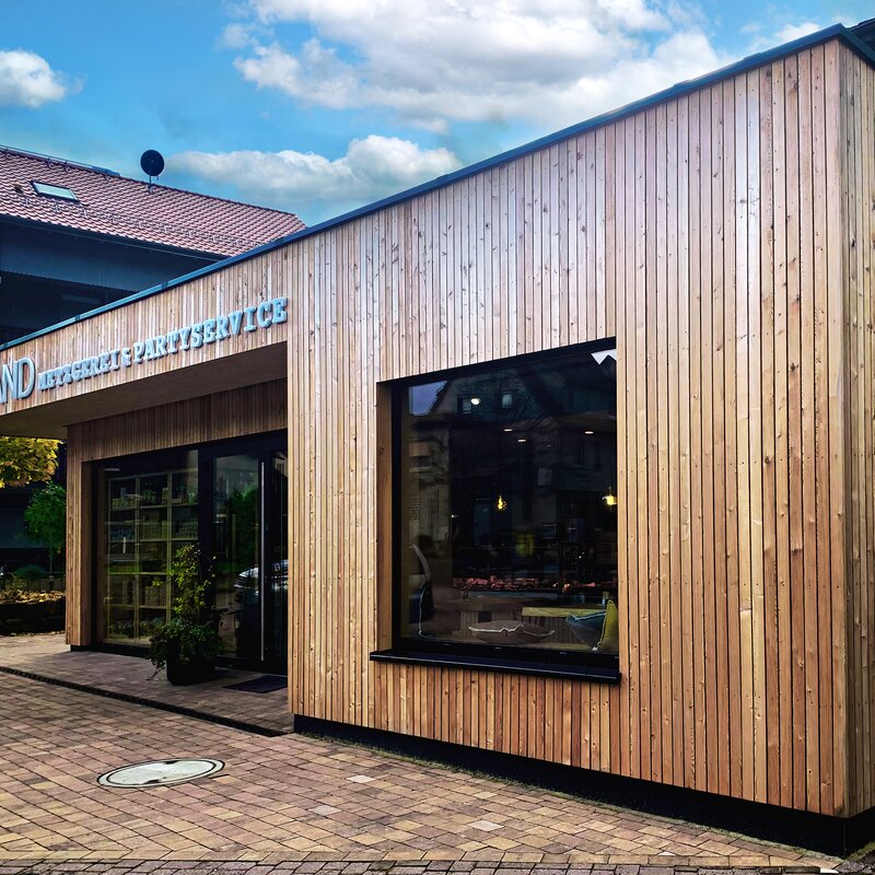 Metzgerei Weigand mit LIGNOLOC® Butcher's shop Weigand with LIGNOLOC®