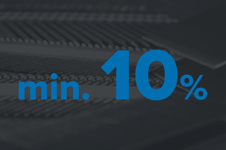 Diamond Coating minimum 10 percent