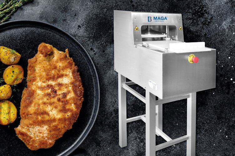 meat press with meal in background