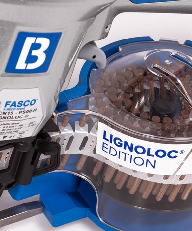 F60-CN15PS90-H clos up of the magazine filled with Lignoloc